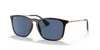 [Blue Lenses, Polished Havana Frame]