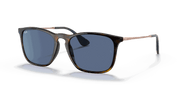 Blue Lenses, Polished Havana Frame