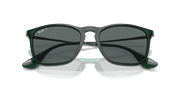 Dark Grey Lenses, Polished Transparent Green Frame