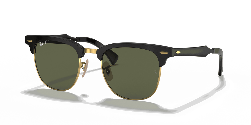 [G-15 Green Lenses, Polished Black On Gold Frame]