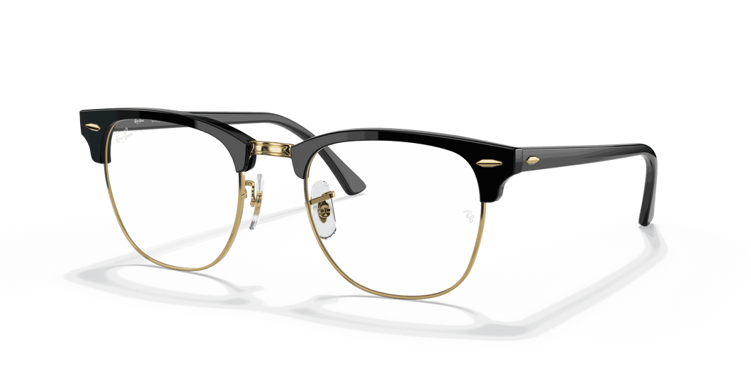 [Clear Lenses, Polished Black Frame]