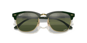 Silver/Green Lenses, Polished Green On Gold Frame