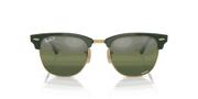 Silver/Green Lenses, Polished Green On Gold Frame