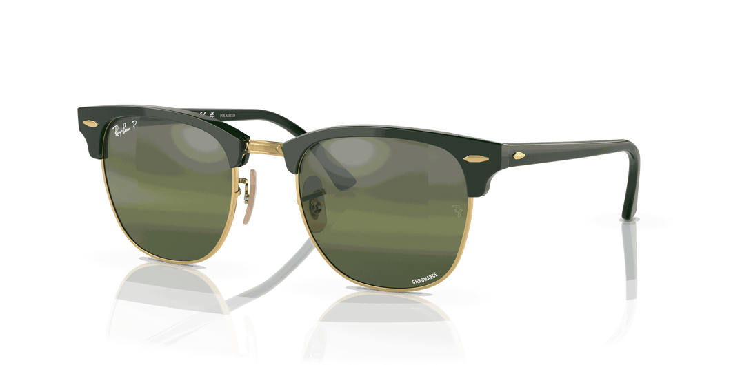 [Silver/Green Lenses, Polished Green On Gold Frame]