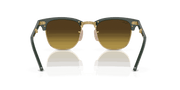 Brown Lenses, Polished Green On Gold Frame