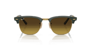 Brown Lenses, Polished Green On Gold Frame