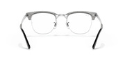 Clear Lenses, Polished Black On Silver Frame