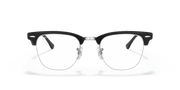 Clear Lenses, Polished Black On Silver Frame