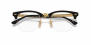 Clear Lenses, Polished Black On Gold Frame