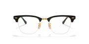 Clear Lenses, Polished Black On Gold Frame