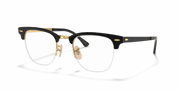 Clear Lenses, Polished Black On Gold Frame