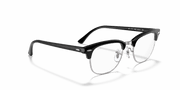 Clear Lenses, Polished Black On Silver Frame