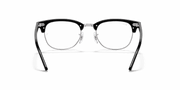 Clear Lenses, Polished Black On Silver Frame