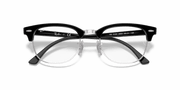 Clear Lenses, Polished Black On Silver Frame