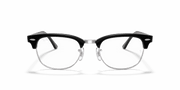 Clear Lenses, Polished Black On Silver Frame