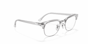 Clear Lenses, Polished White Transparent Frame