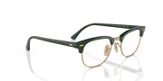 Clear Lenses, Polished Green On Gold Frame