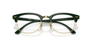 Clear Lenses, Polished Green On Gold Frame