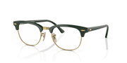 Clear Lenses, Polished Green On Gold Frame