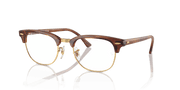 Clear Lenses, Polished Striped Brown Frame