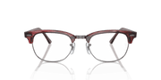 Clear Lenses, Polished Striped Red Frame