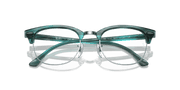 Clear Lenses, Polished Striped Green Frame