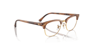 Clear Lenses, Polished Transparent Brown On Gold Frame