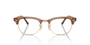 Clear Lenses, Polished Transparent Brown On Gold Frame