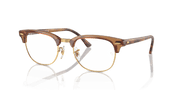 Clear Lenses, Polished Transparent Brown On Gold Frame