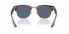 [Dark Blue Lenses, Polished Striped Havana On Rose Gold Frame]