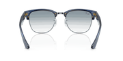 Clear Gradient Blue Lenses, Polished Transparent Navy Blue On Gunmetal Frame