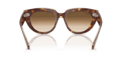 Clear Gradient Brown Lenses, Polished Light Havana On Transparent Multicolor Frame