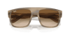 [Clear & Brown Lenses, Polished Striped Green Frame]