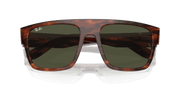 Green Lenses, Polished Striped Havana Frame