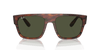 [Green Lenses, Polished Striped Havana Frame]