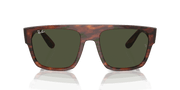 Green Lenses, Polished Striped Havana Frame