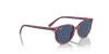 [Dark Blue Lenses, Polished Transparent Pink Frame]