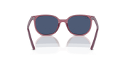 Dark Blue Lenses, Polished Transparent Pink Frame