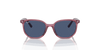 [Dark Blue Lenses, Polished Transparent Pink Frame]