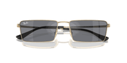 Dark Grey Flash Silver Lenses, Polished Gold Frame