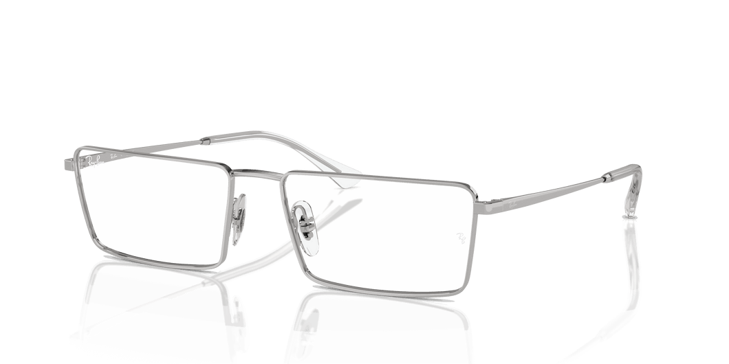 [Clear Lenses, Polished Silver Frame]