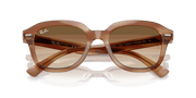 Clear Gradient Brown Lenses, Polished Striped Brown Frame