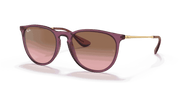 Pink Gradient Brown Lenses, Polished Transparent Violet Frame