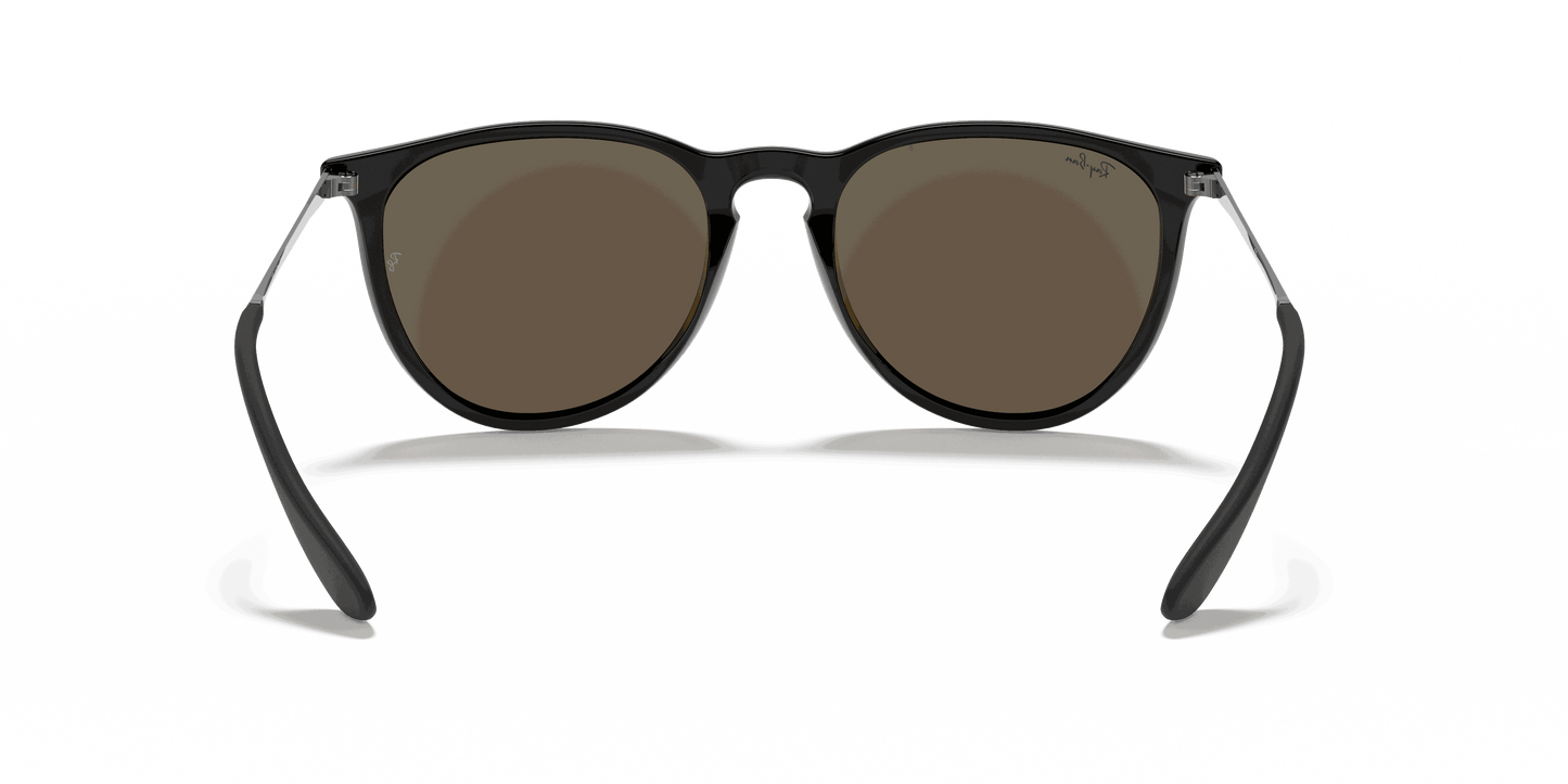 [Blue Mirror Lenses, Polished Black Frame]