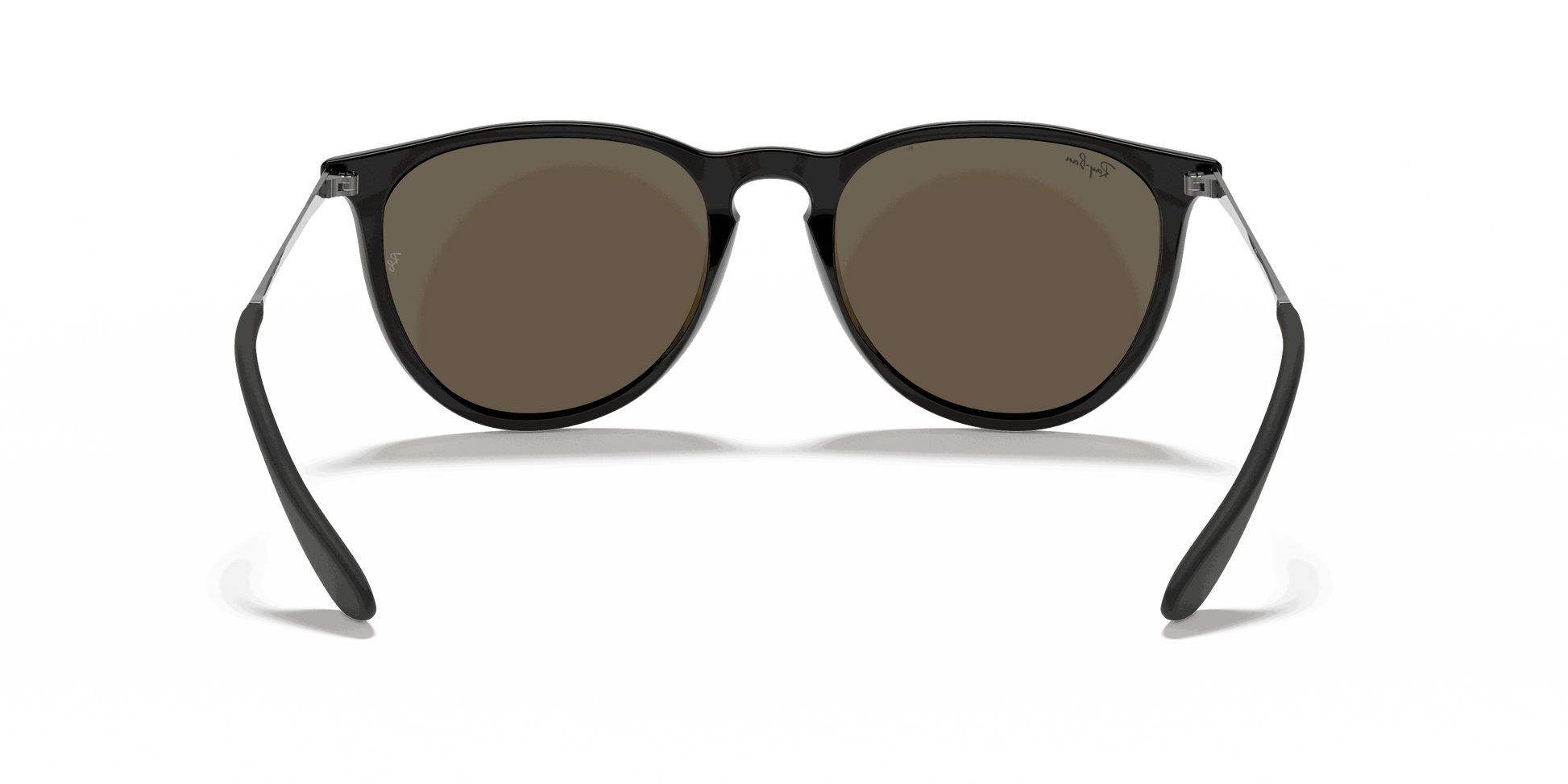 [Blue Mirror Lenses, Polished Black Frame]