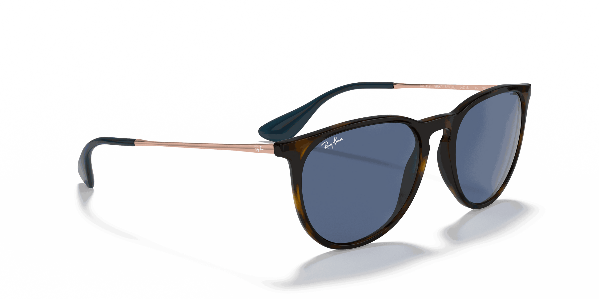 [Blue Lenses, Polished Havana Frame]