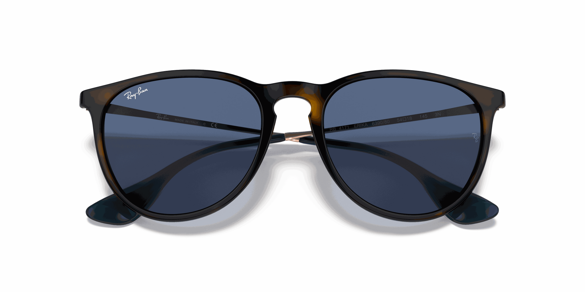 [Blue Lenses, Polished Havana Frame]