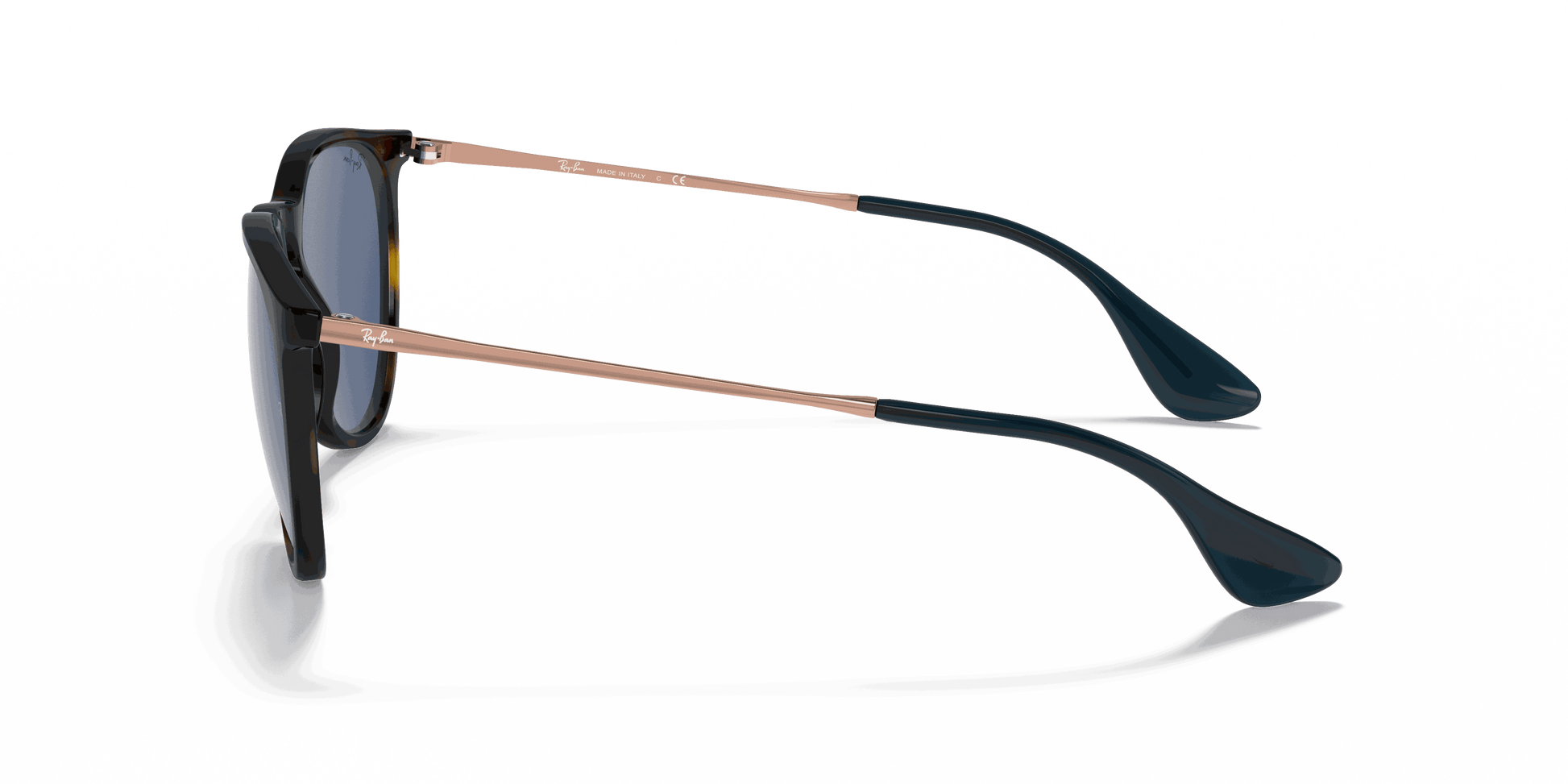 [Blue Lenses, Polished Havana Frame]