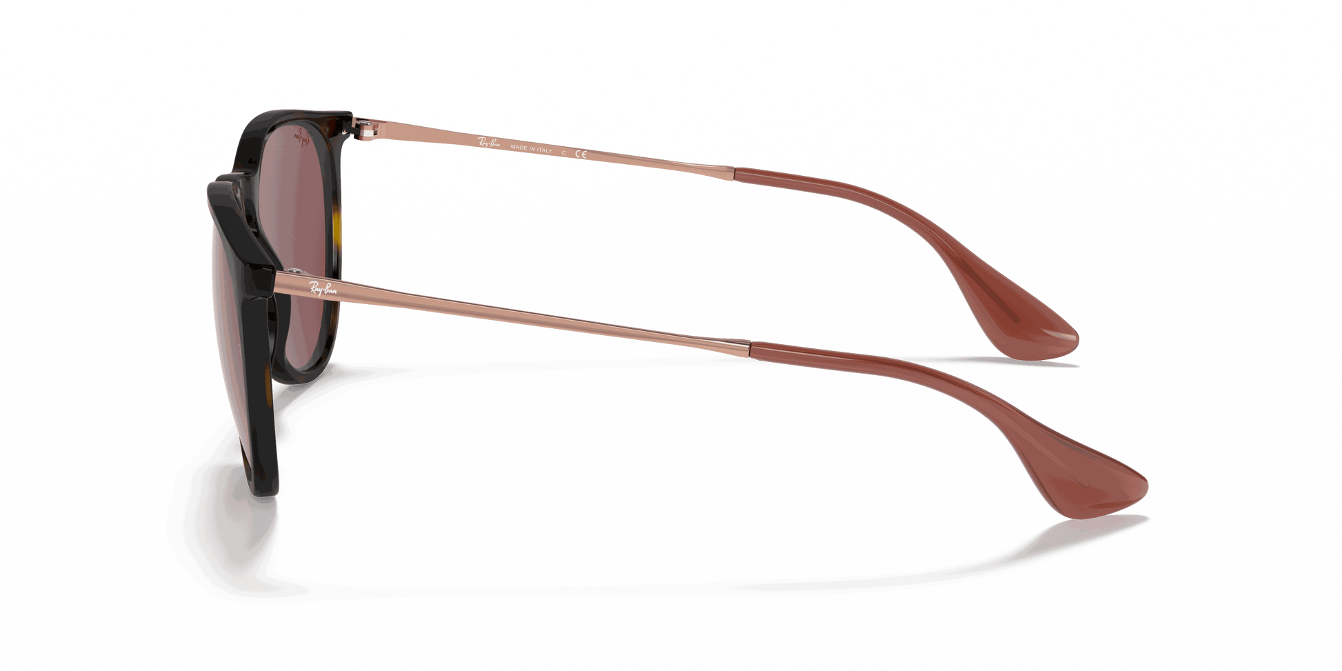 [Dark Violet Lenses, Polished Havana Frame]