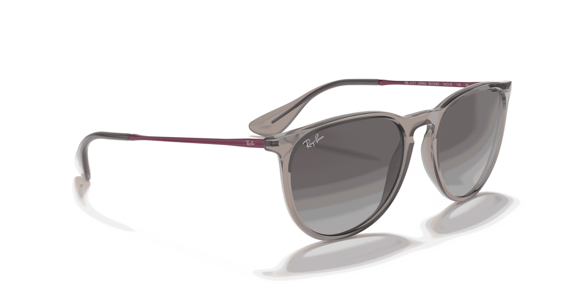 [Light Grey Gradient Dark Grey Lenses, Polished Transparent Grey Frame]